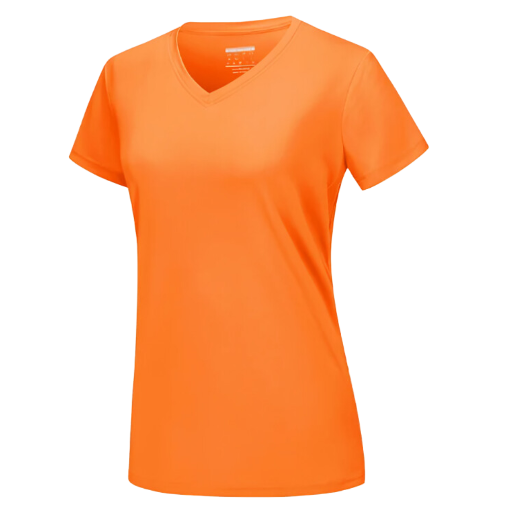 T-shirt rafraîchissant col en V pour femme