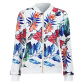Blouson bomber à fleurs à manches longues