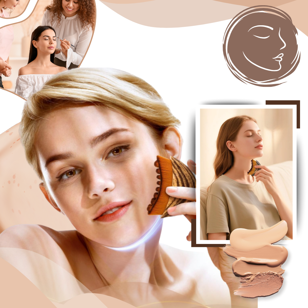 Brosse faciale pour drainage lymphatique