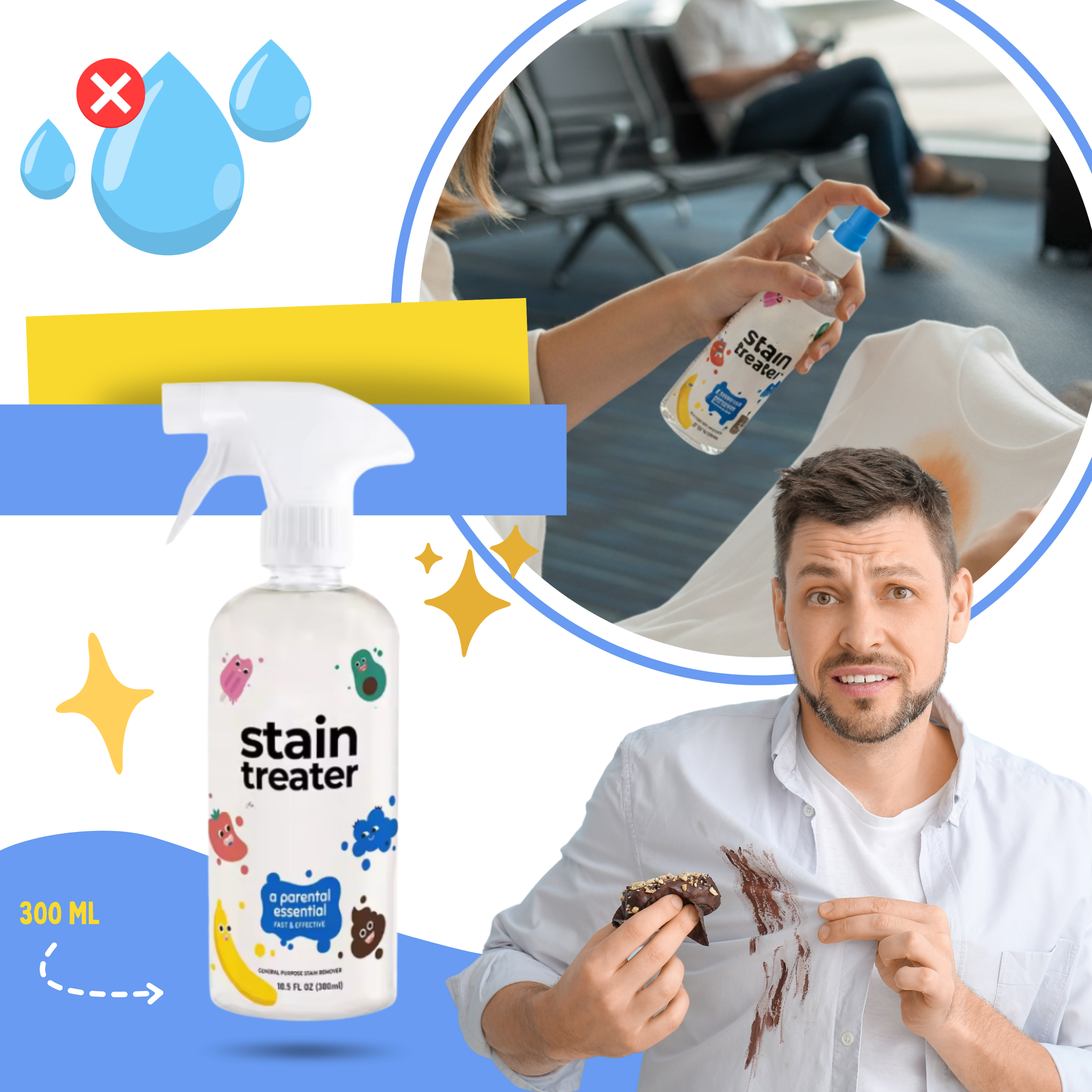 Spray nettoyant à sec anti-taches