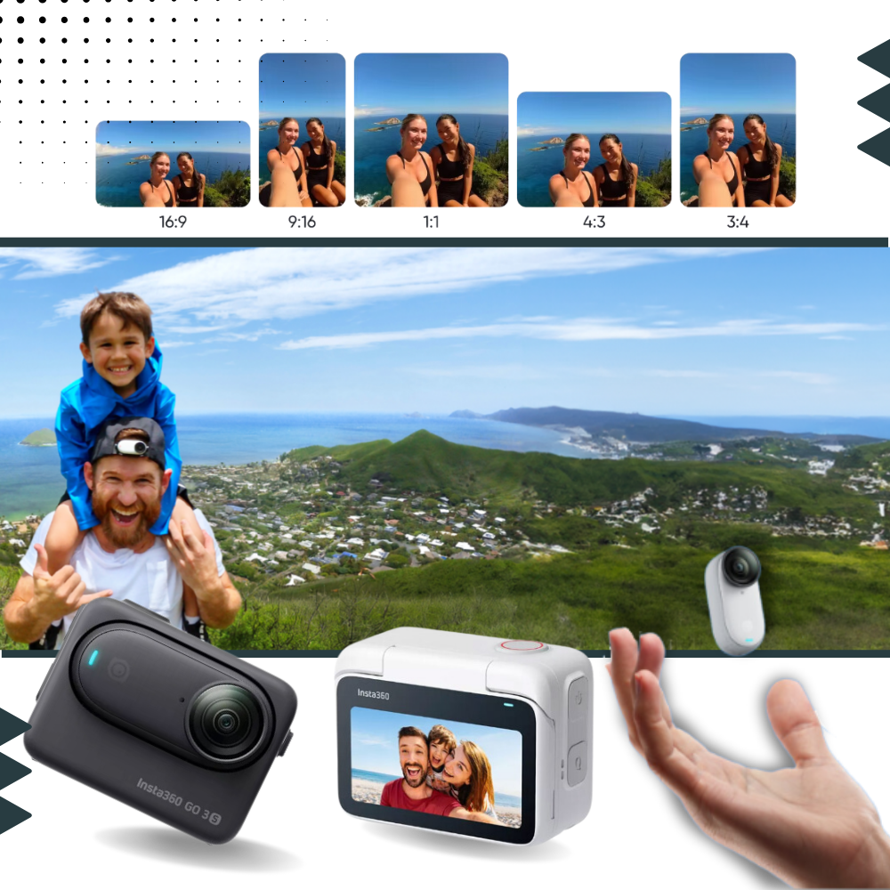 Caméra Insta 360 mains libres à montage magnétique