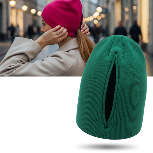 Bonnet femme ouverture magnétique pour queue de cheval