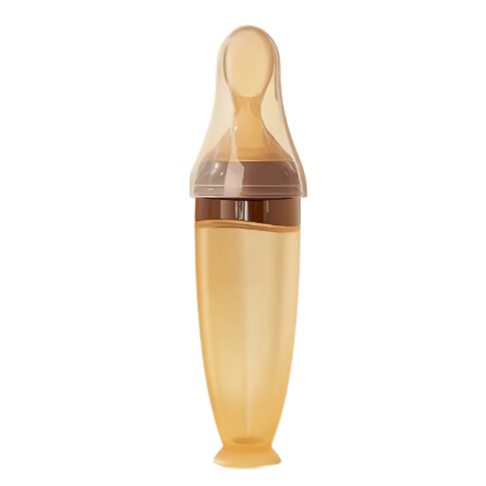 Biberons en silicone avec cuillère anti-débordement