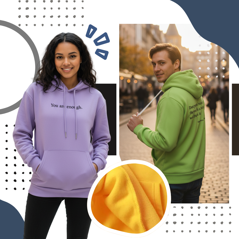 Sweat à capuche oversize pour femmes avec message motivant