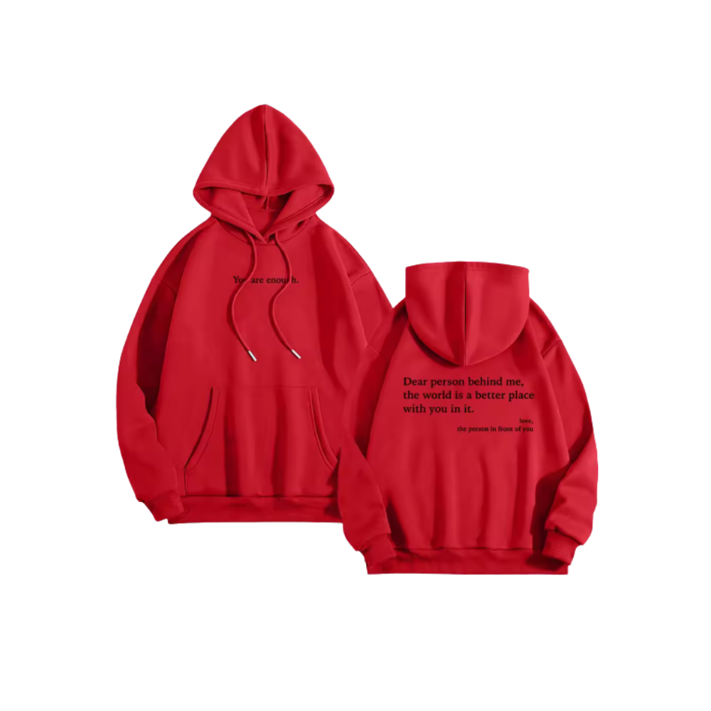 Sweat à capuche oversize pour femmes avec message motivant