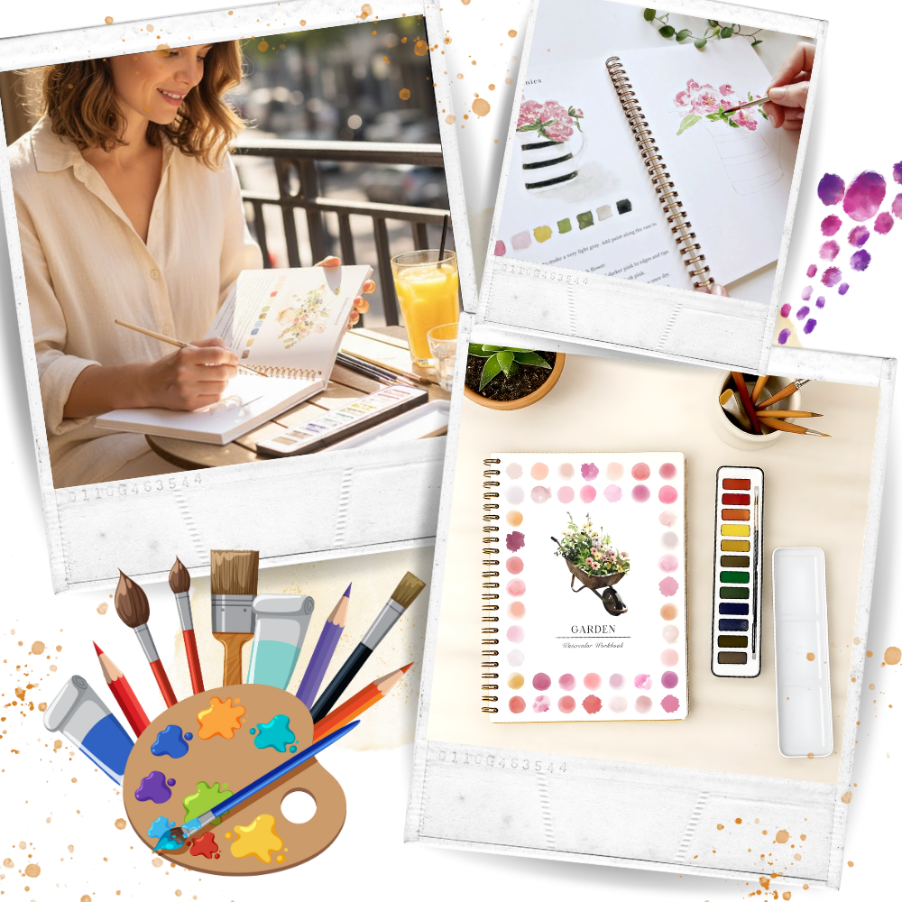Livre de coloriage aquarelle multi-thèmes