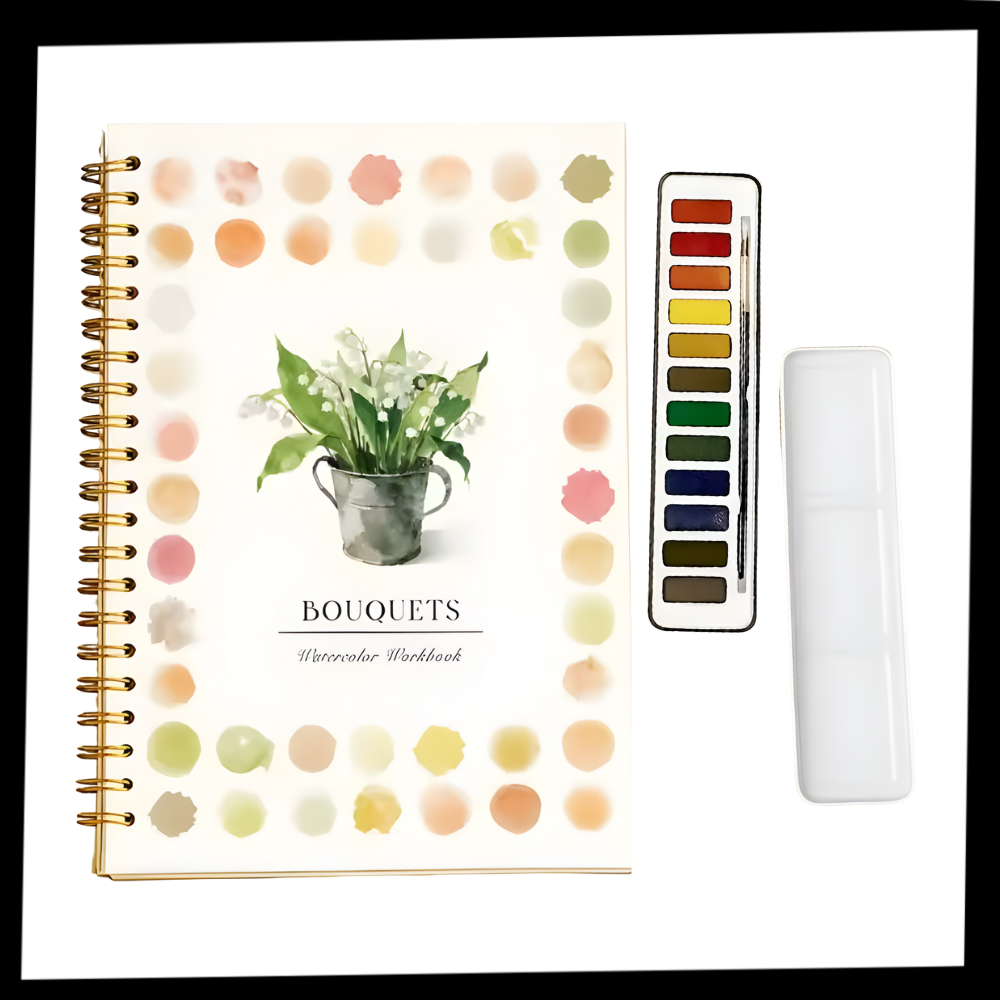 Livre de coloriage aquarelle multi-thèmes