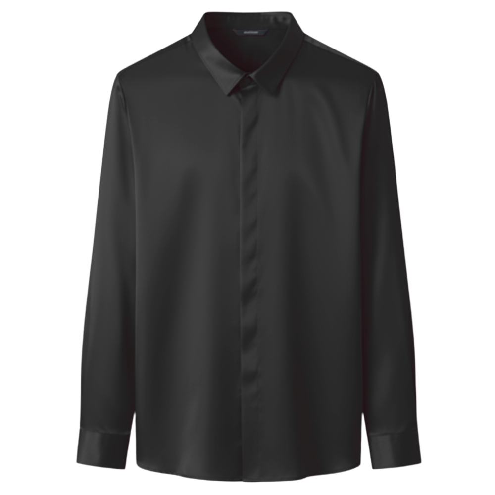 Chemise pour homme en soie mélangée infroissable