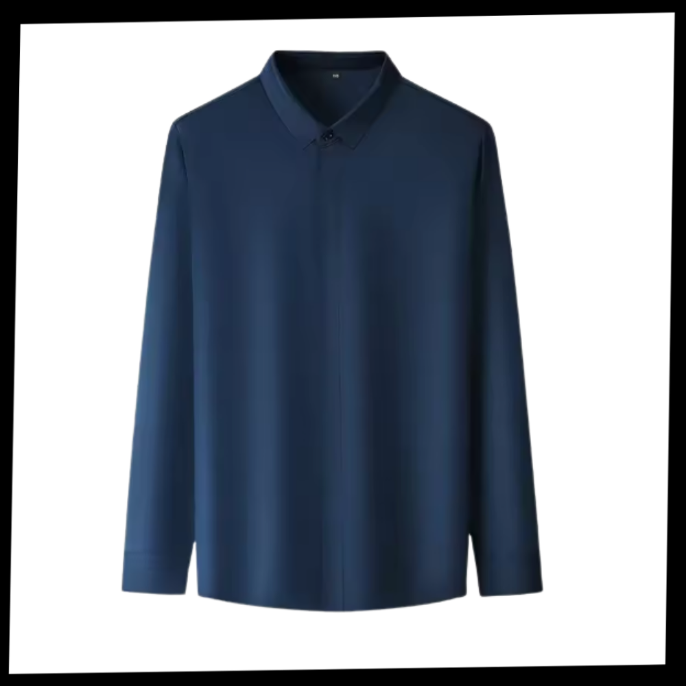 Chemise pour homme en soie mélangée infroissable