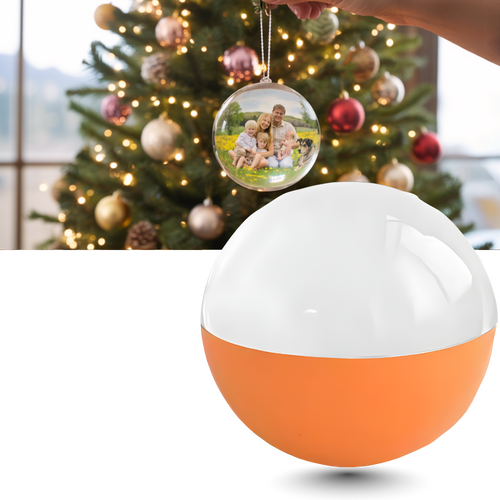 Boule de Noël avec souvenirs photo et vidéo personnalisés