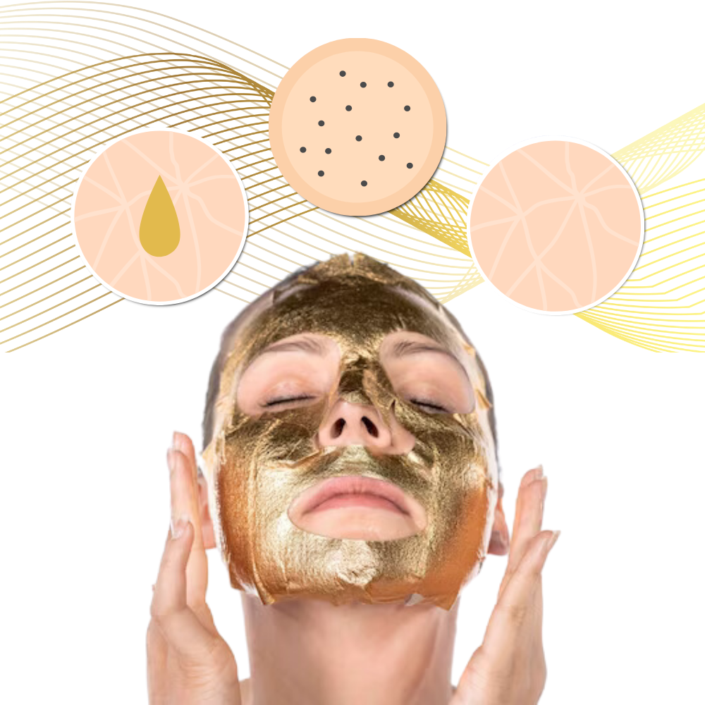 Masque doré peel-off pour le nettoyage des pores