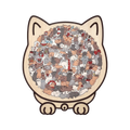 Puzzle en bois relaxant chat