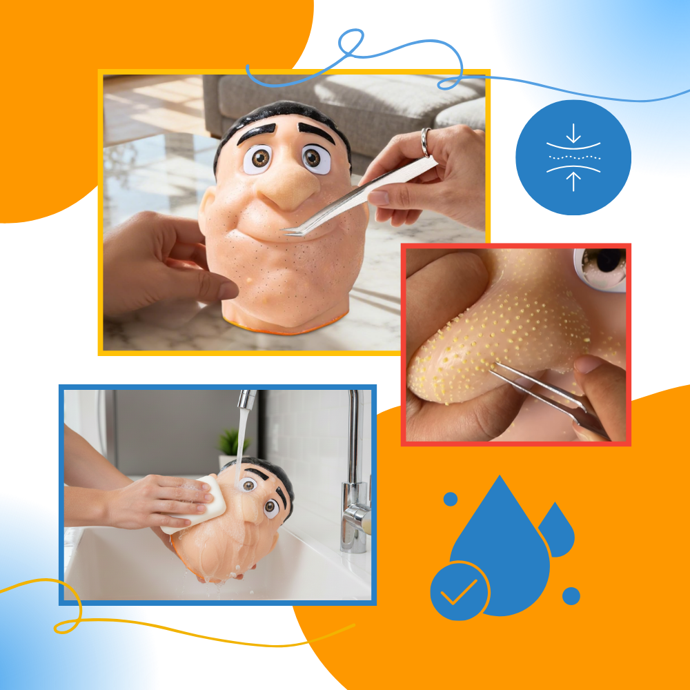 Jeu anti-stress visage en silicone pour percer les boutons