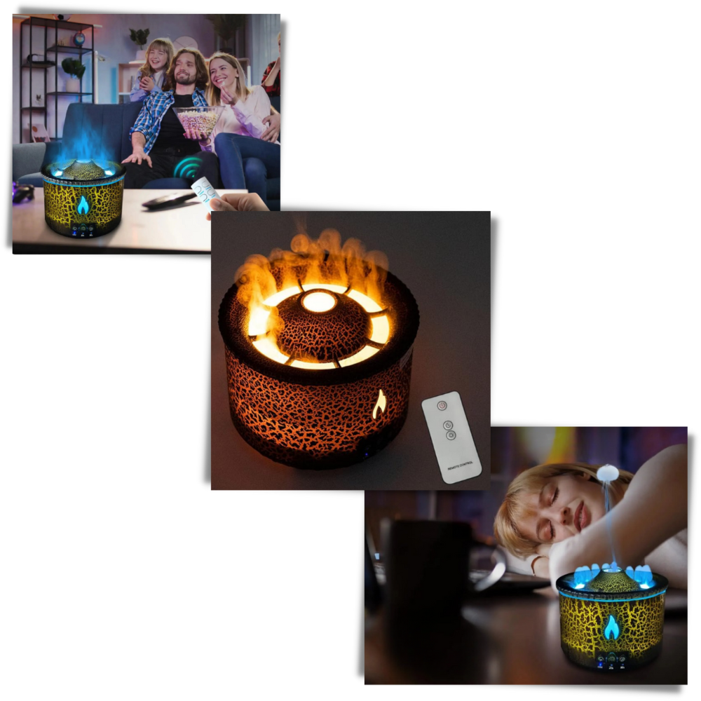 Humidificateur relaxant en forme de volcan