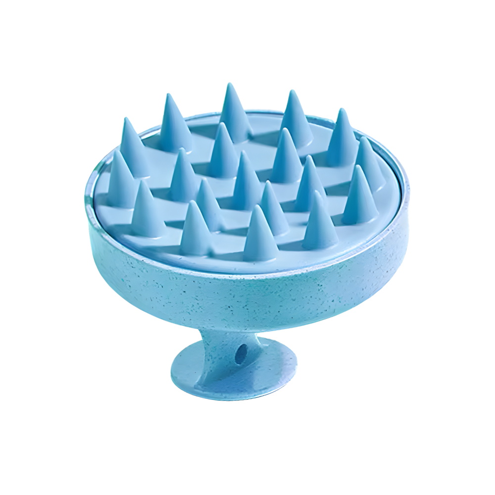 Brosse de massage en silicone pour le cuir chevelu