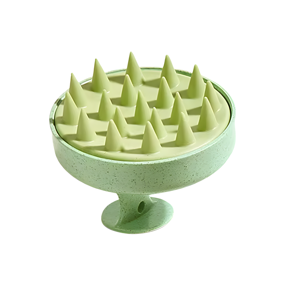 Brosse de massage en silicone pour le cuir chevelu