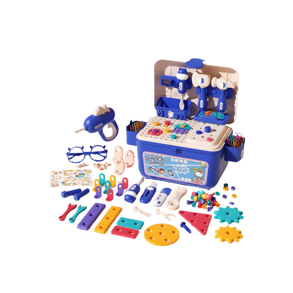 Jouet puzzle à vis avec boîte à outils bricolage