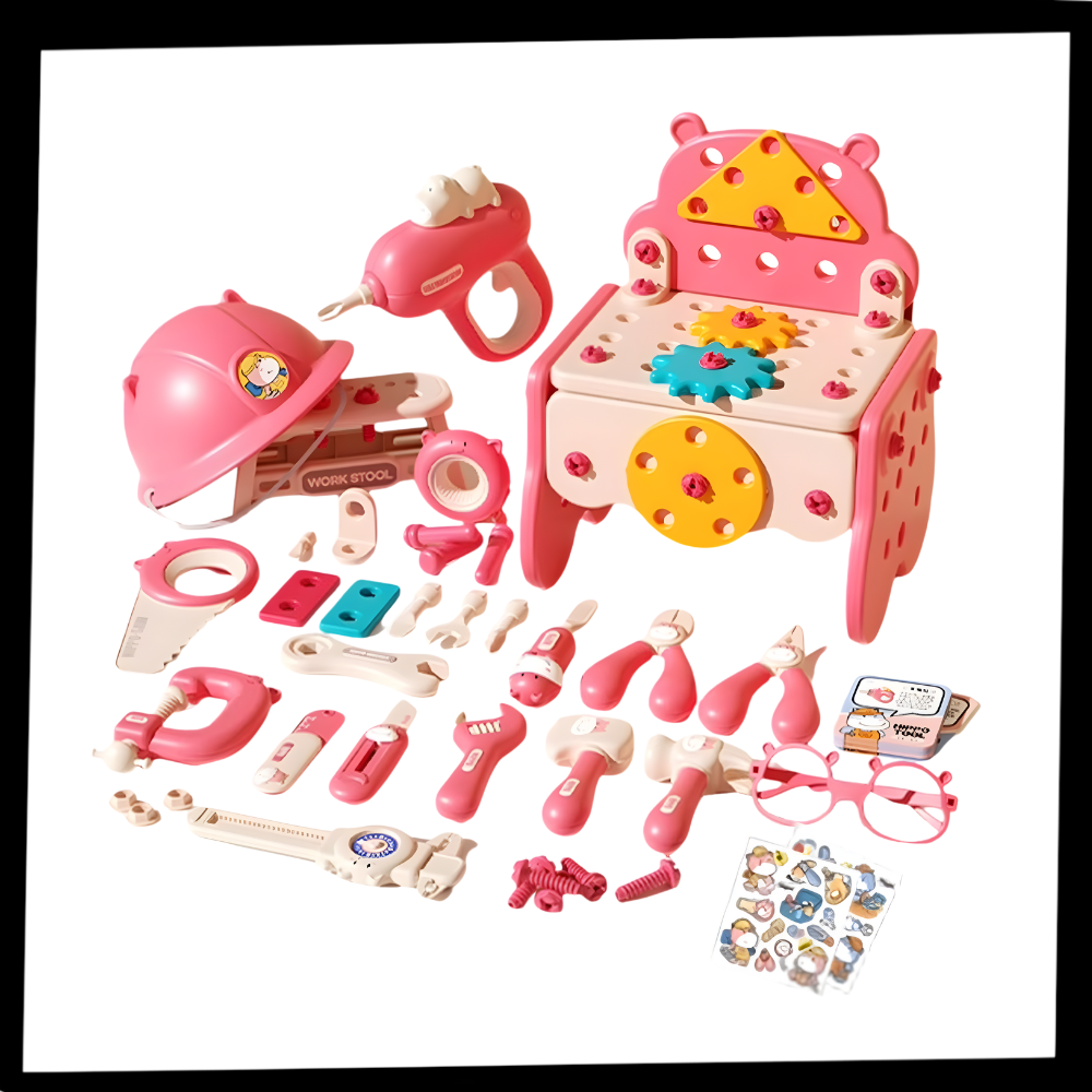 Jouet puzzle à vis avec boîte à outils bricolage