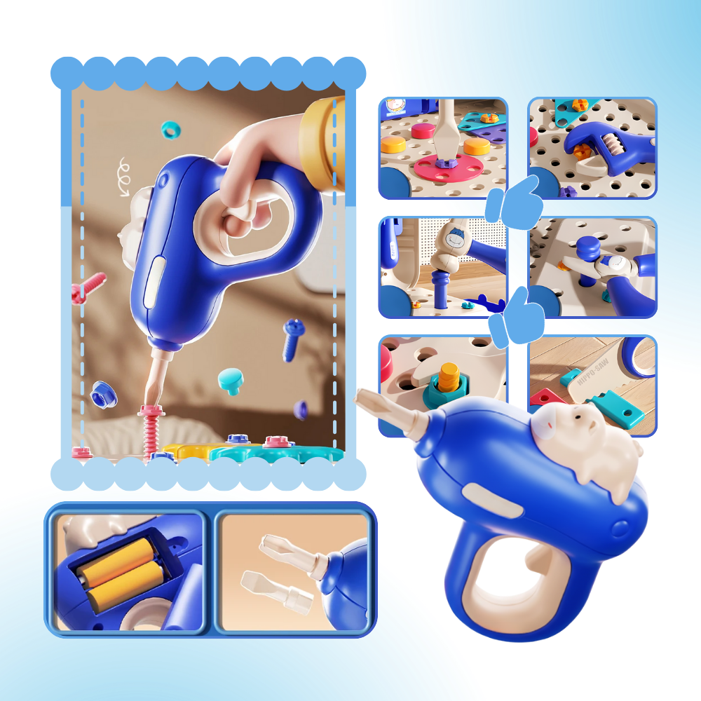 Jouet puzzle à vis avec boîte à outils bricolage