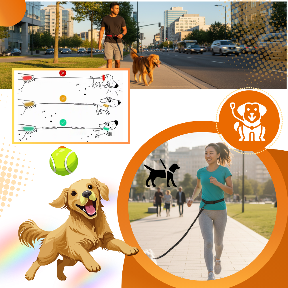 Laisse de sécurité mains-libres pour chien