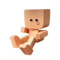 Figurine mobile d'homme en bois