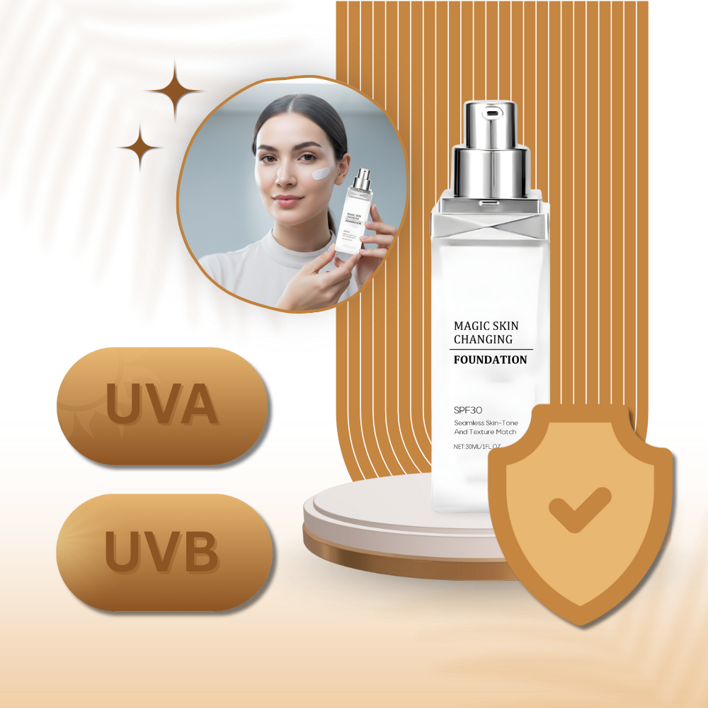 Fond de teint SPF 30 à teinte changeante