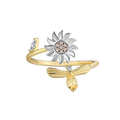 Bague tournesol tournante
