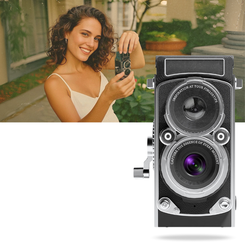 Appareil photo numérique TLR Vintage