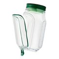 Bocal transparent à salade avec ouverture latérale