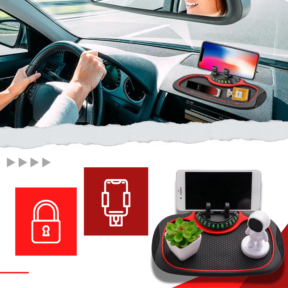 Tapis support antidérapant de téléphone pour voitures
