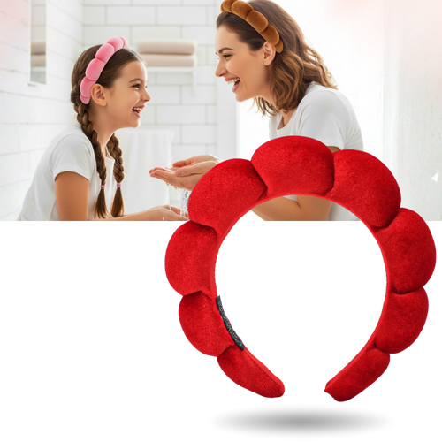 Bandeau en velours rembourré pour les soins de la peau