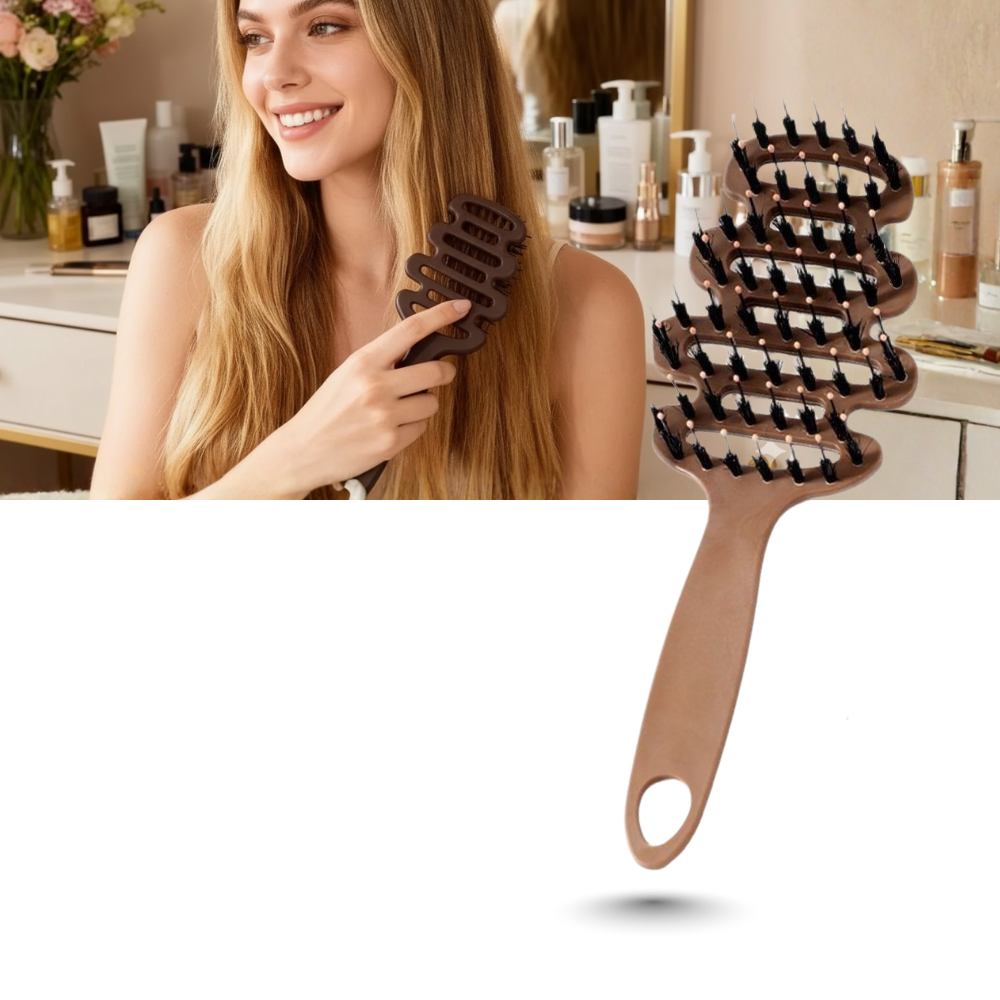 Brosse volumatrice en poils de sanglier