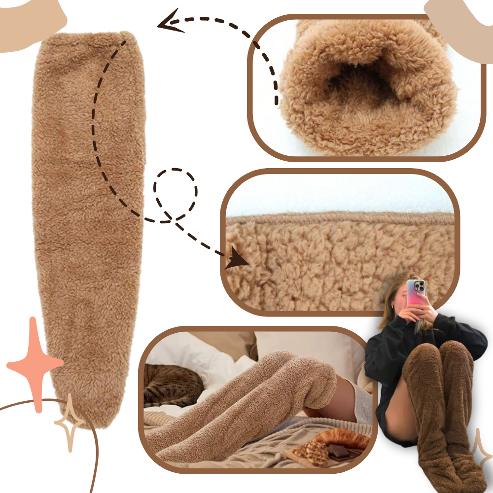 Chaussettes chauffantes longues et moelleuses