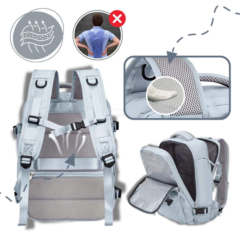 Sac à dos de voyage étanche à chargement USB