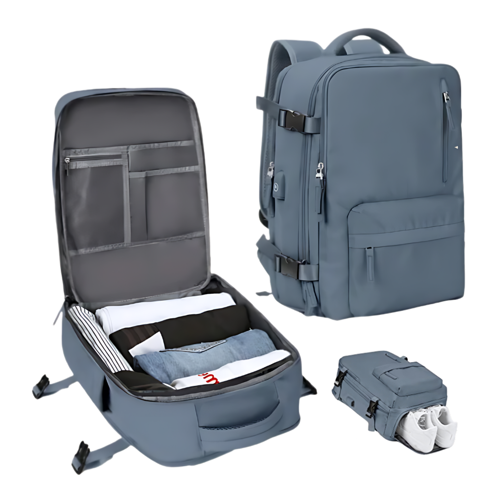 Sac à dos de voyage étanche à chargement USB