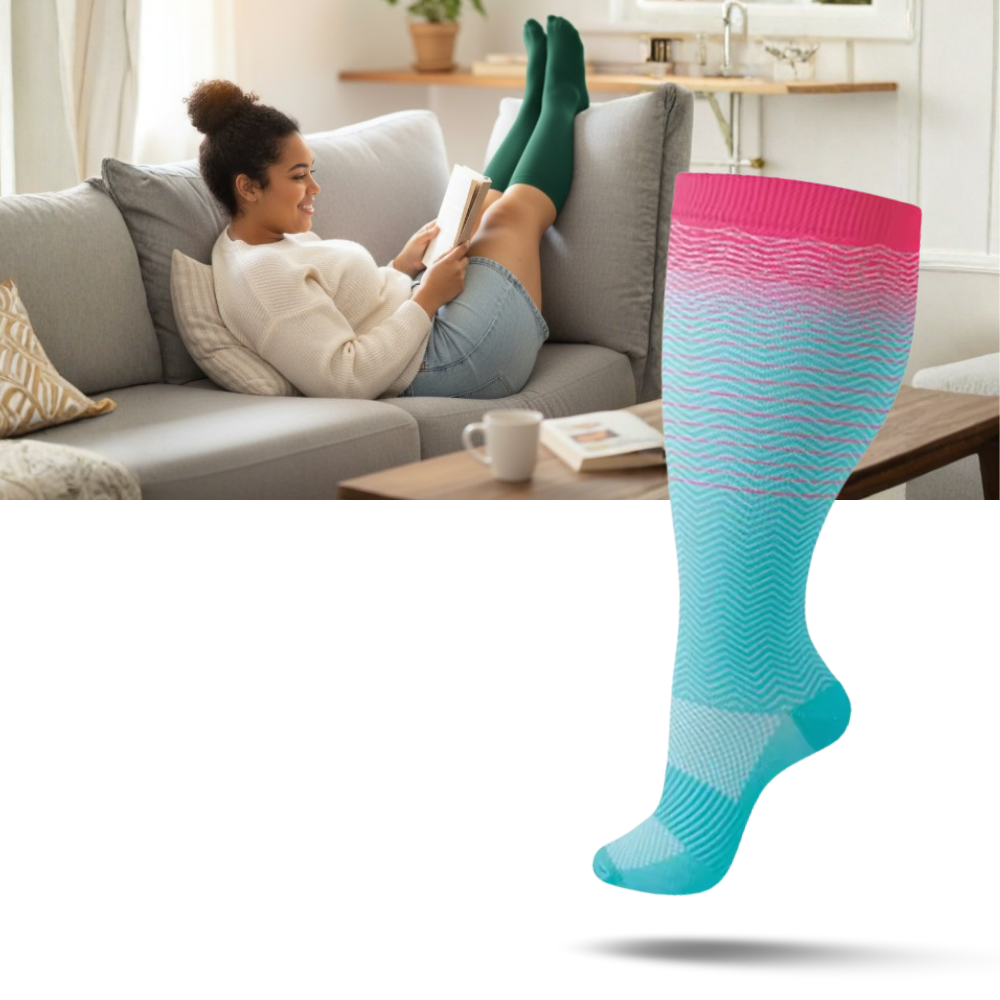 Chaussettes de compression larges et respirantes