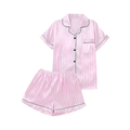 Pyjama satiné rose pour femme